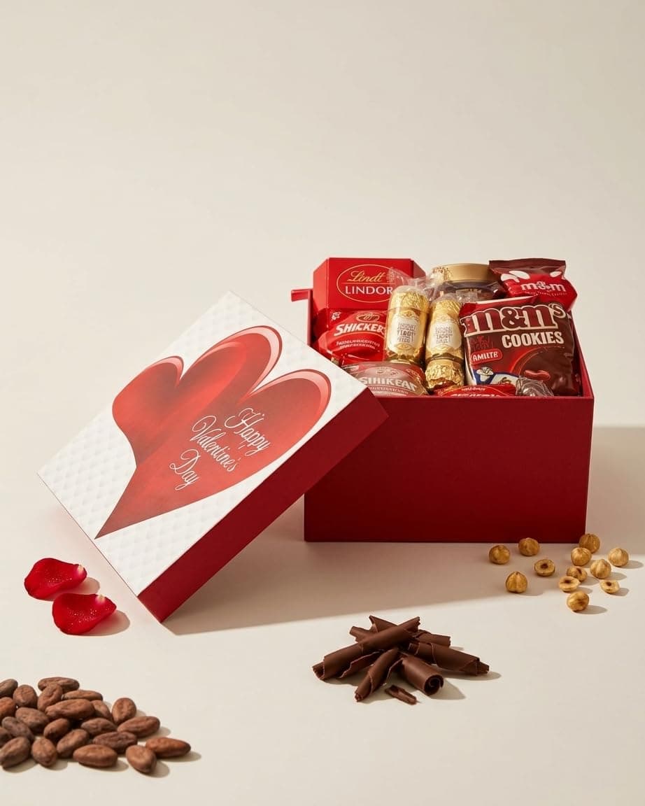 Chocolate Gift Hamper (8 Items) – Chocolate Gift Basket - alternate view showing gift packaging
