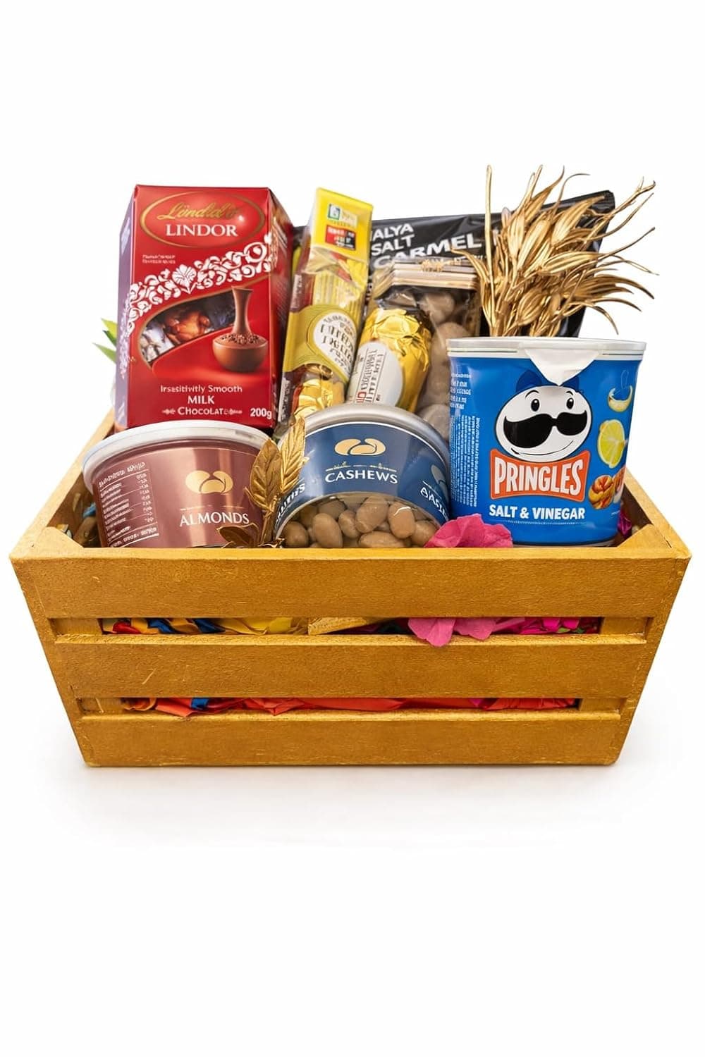 Chocolate Gift Hamper Basket (8 Items) — Assorted Chocolates & Snacks