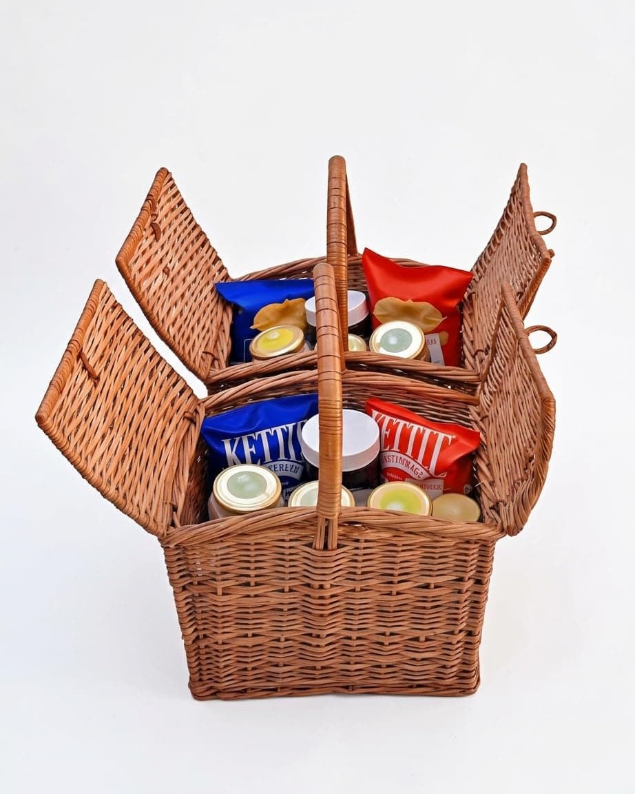 Chest Gift Basket — Assorted Chocolates, Cookies, Snacks & Spreads