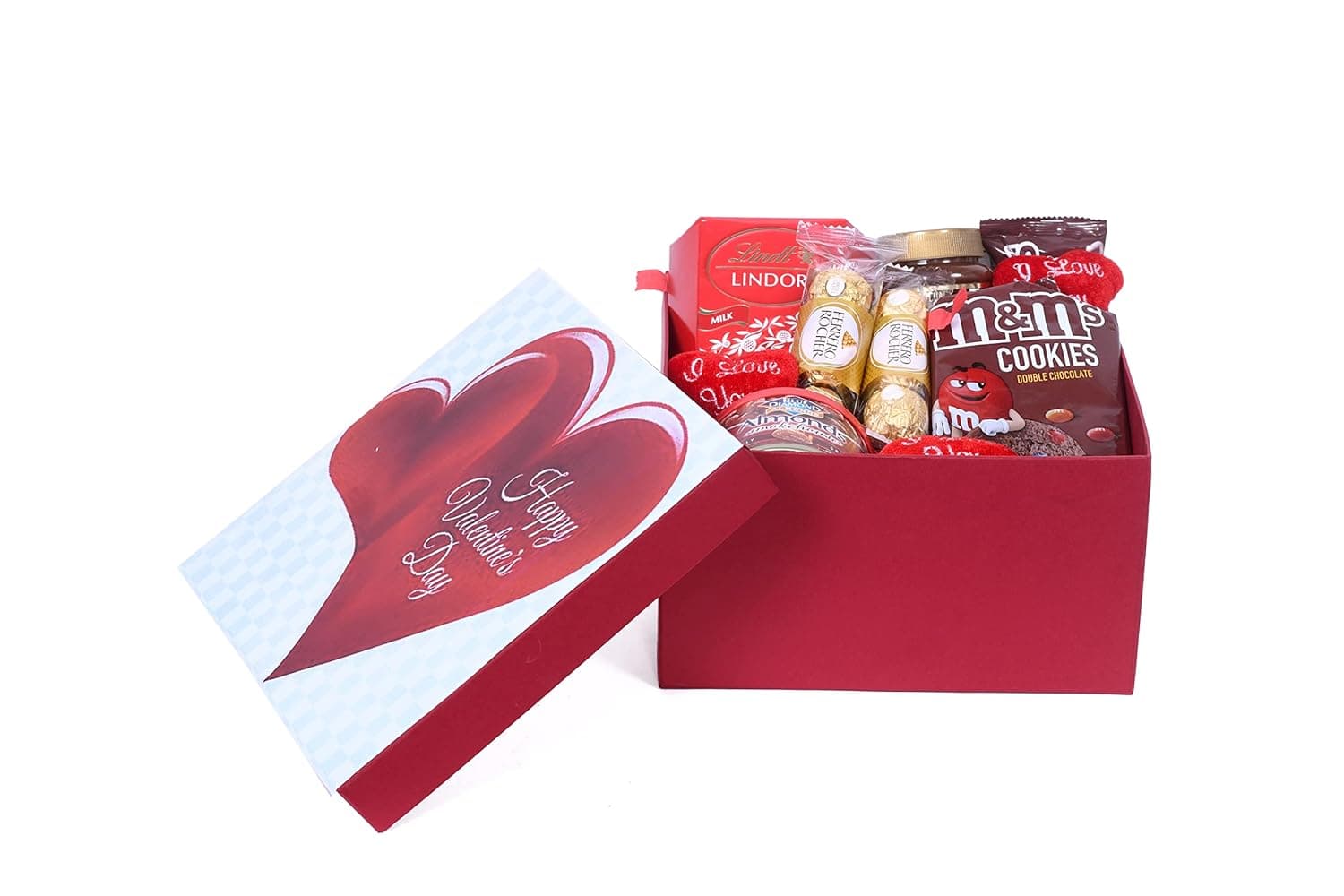 Gift Hamper — 9 Item Luxury Gift Basket With Chocolates, M&m Cookies, Olive Oil, Pasta & Pesto